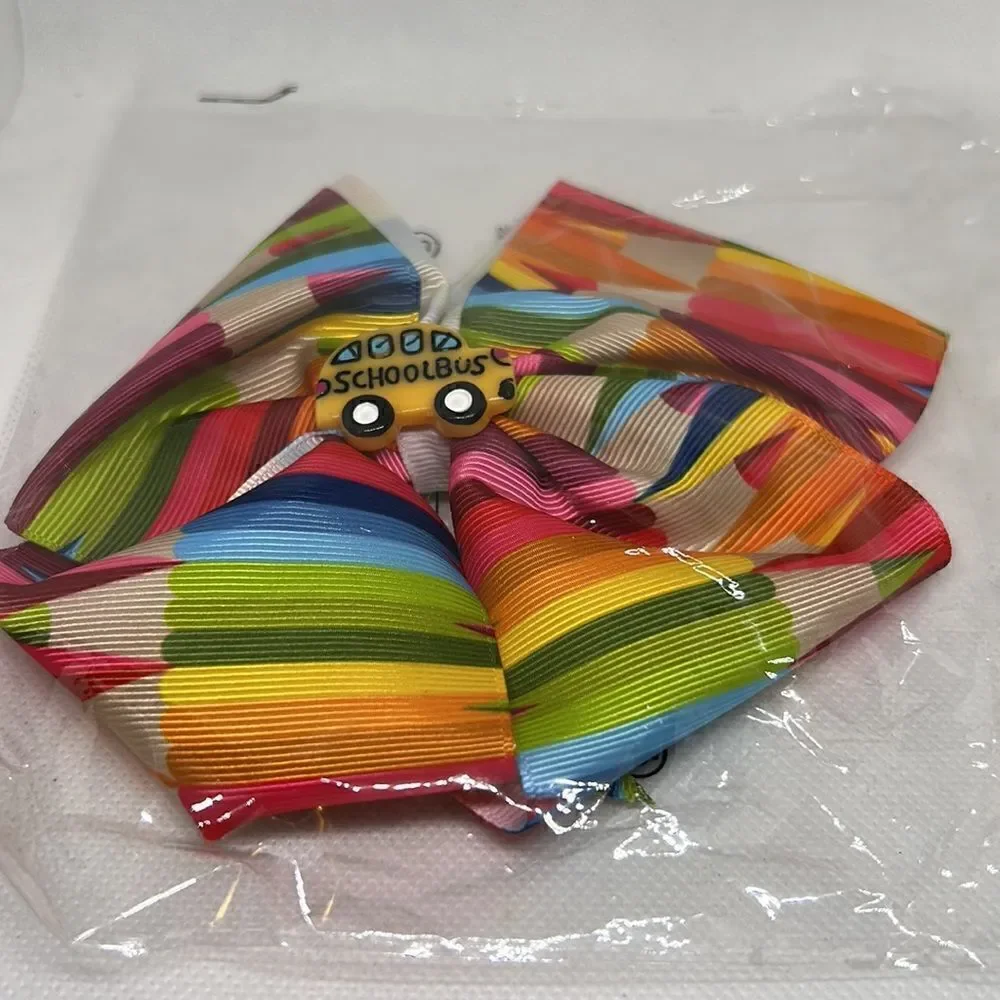 New Large Back to School Girls Hair Bow